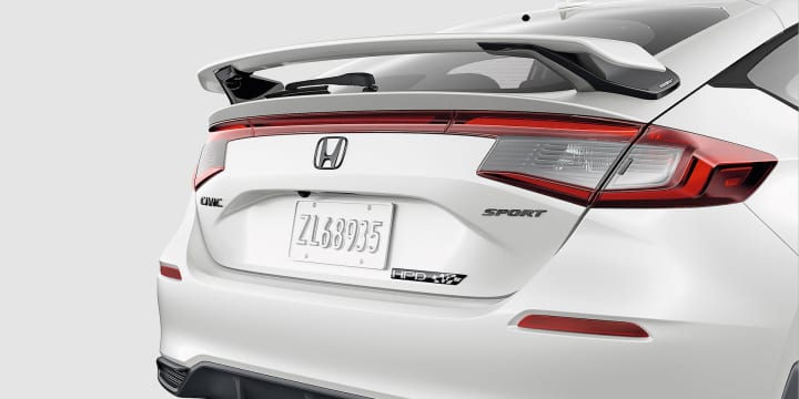 2023 Honda Civic Hatchback Sport tailgate & spoiler
