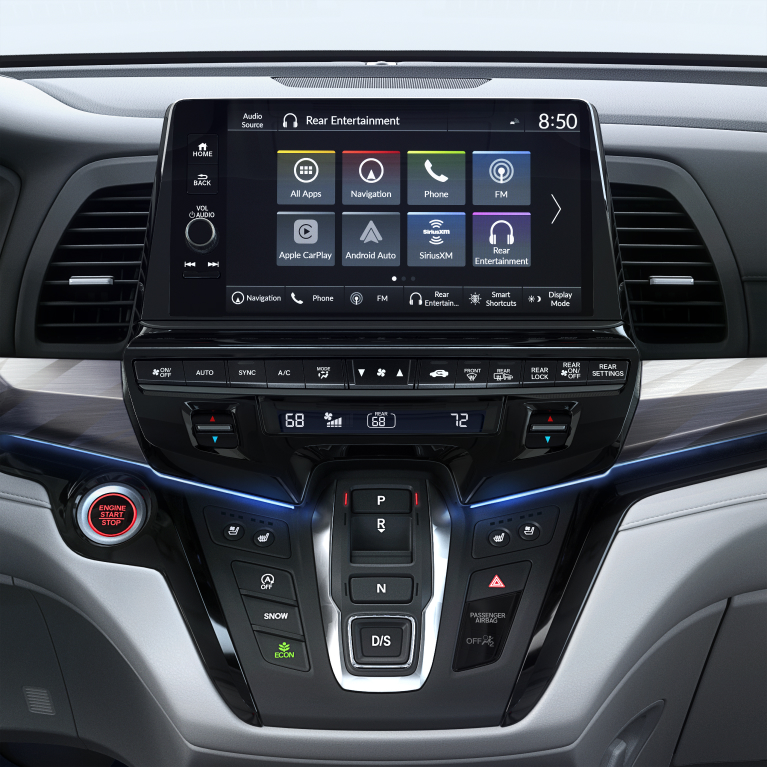 Honda Odyssey technology dashboard