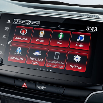 The Black Edition Display Audio touch-screen features unique red lighting